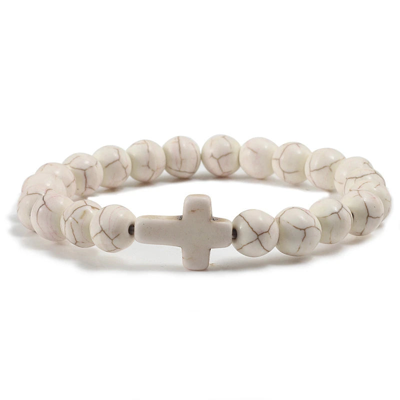 Blue Turquoise Cross Bracelet supplier gallery image 8