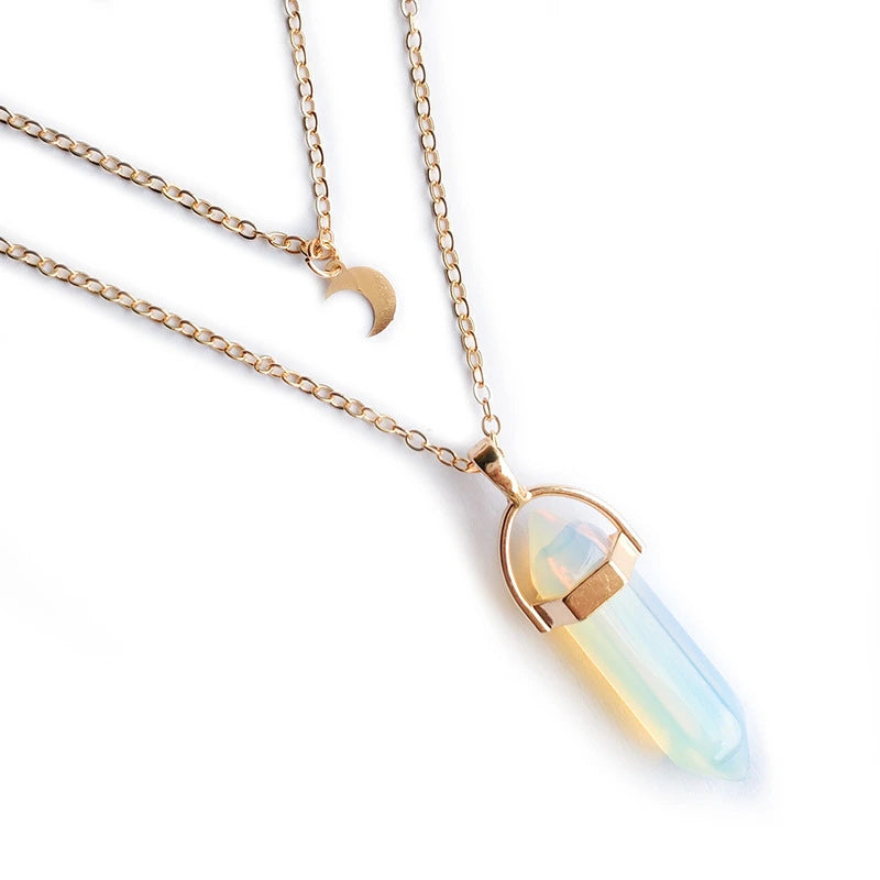 Moon Hexagonal Column Necklace supplier gallery image 6