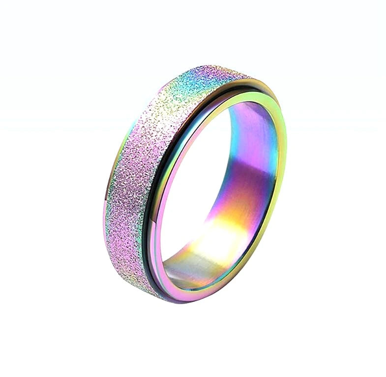 Rainbow Spinner Ring, view 6