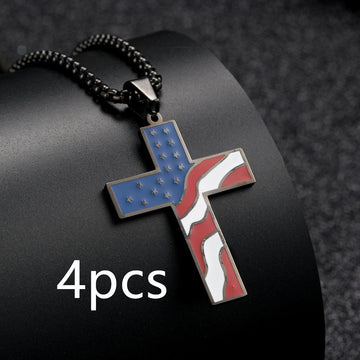 Flag Cross Pendant Necklace supplier gallery image 12
