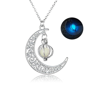 Glow-in-the-Dark Moon Pendant Necklace, view 6