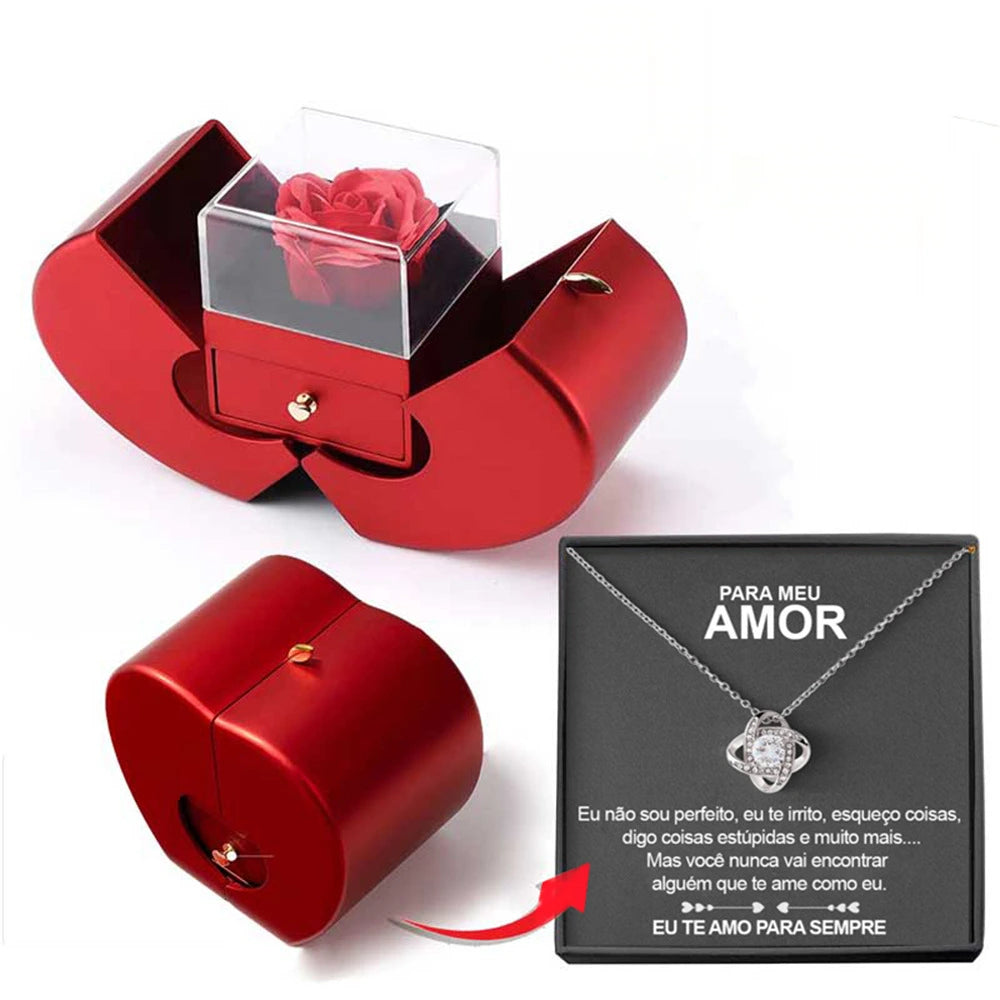 Eternal Rose Gift Box with Love Necklace, view 35