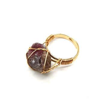 Personality Hand Wrapped Rough Stone Ring supplier gallery image 15