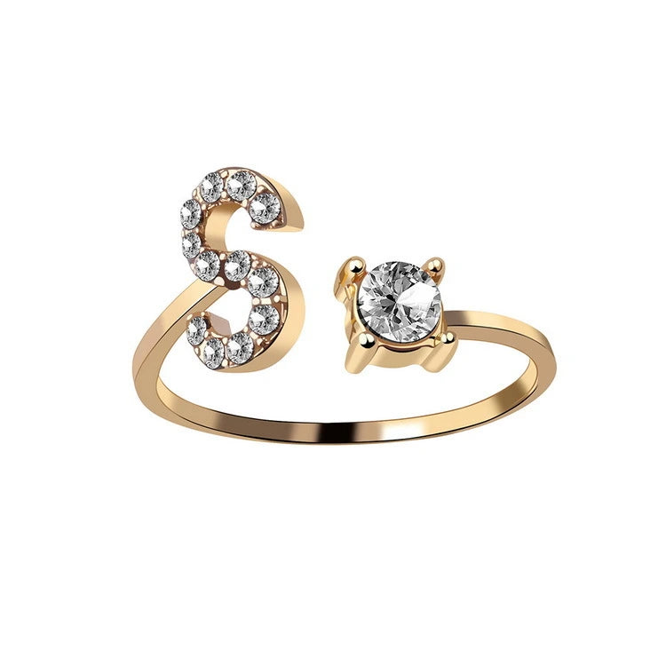 Design Adjustable Initial Letter Elegant Ring supplier gallery image 18