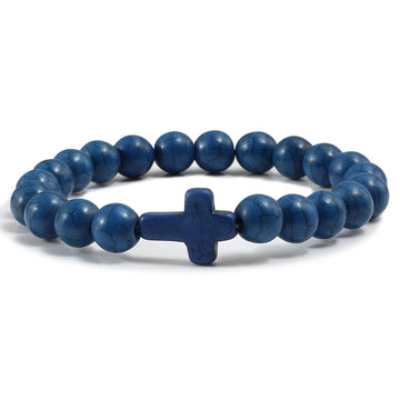 Blue Turquoise Cross Bracelet supplier gallery image 13