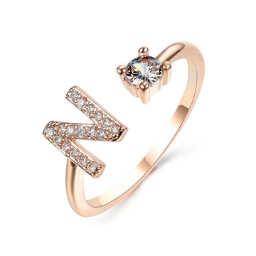 Design Adjustable Initial Letter Elegant Ring supplier gallery image 57