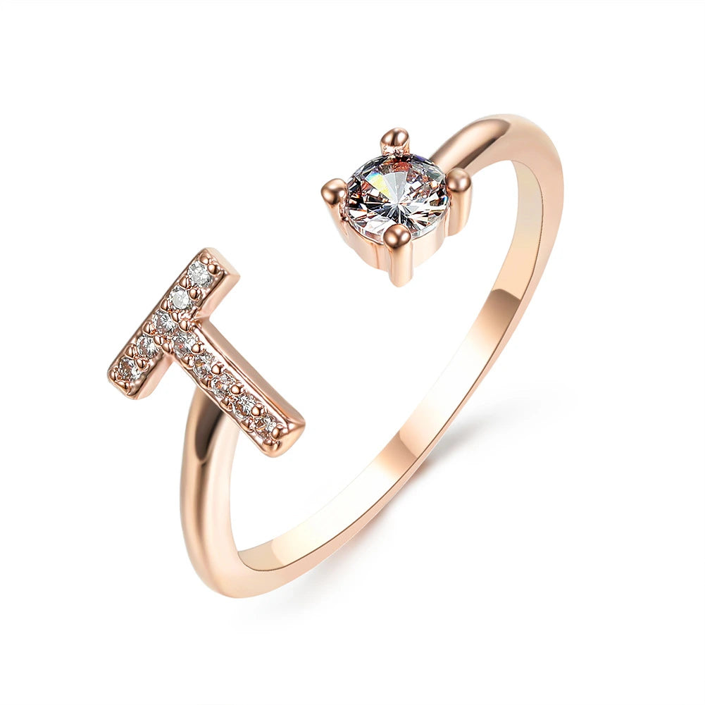 Design Adjustable Initial Letter Elegant Ring supplier gallery image 69
