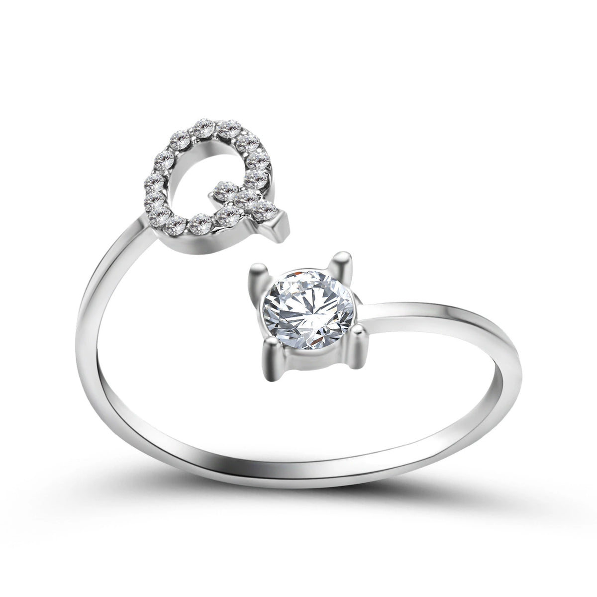 Design Adjustable Initial Letter Elegant Ring supplier gallery image 42
