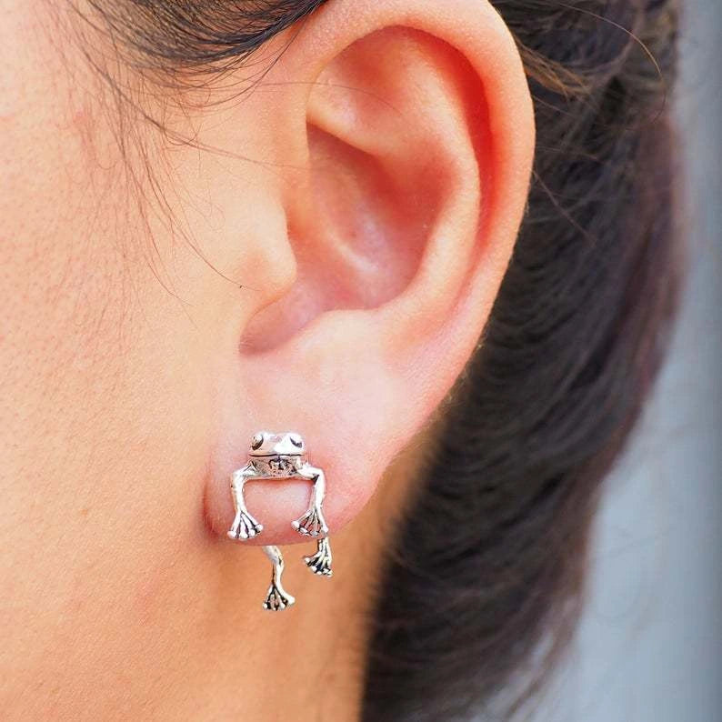 Cute Frog Funny Animal Stud Earrings supplier gallery image 4