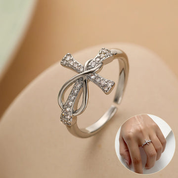 Colour-Block Cross Ring, view 1