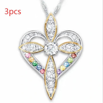 Love Heart Shaped Cross Necklace supplier gallery image 9