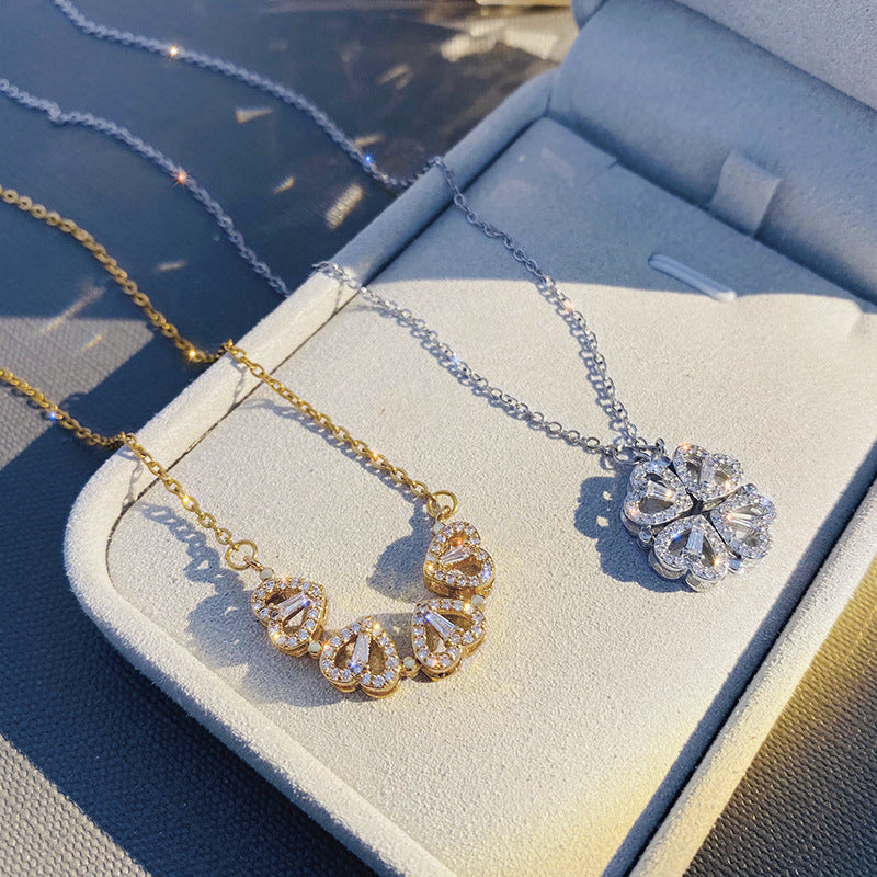 Supplier listing photo for Retro Magnetic Folding Heart Shaped Jewellery Set