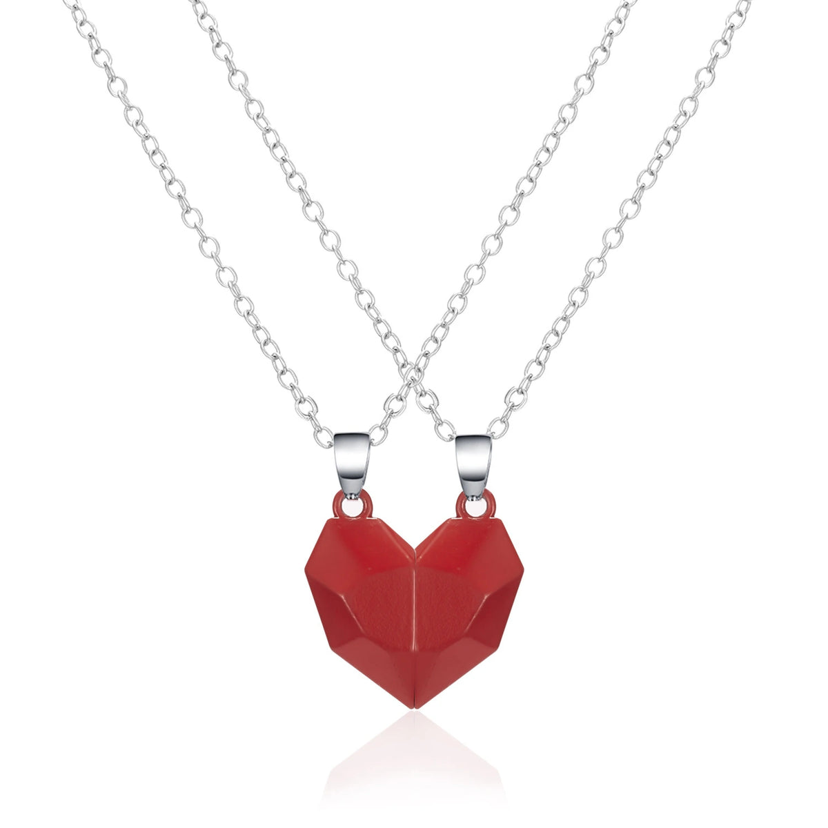 Minimalist Lovers Matching Friendship Heart Necklace supplier gallery image 7