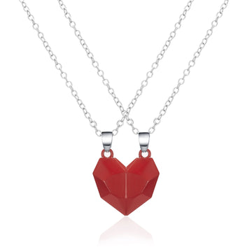 Minimalist Lovers Matching Friendship Heart Necklace supplier gallery image 7