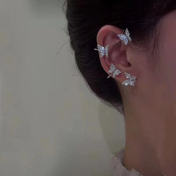 Butterfly Ear Clip Ear Hook Earrings supplier gallery image 4