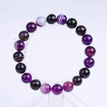 Purple Natural Stone Bead Bracelet, view 6