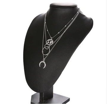 Fashionable Multilayer Boho Moon Map Necklace supplier gallery image 6