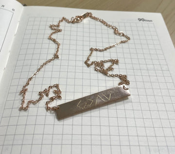 Horizontal Bar Pendant Necklace, view 7