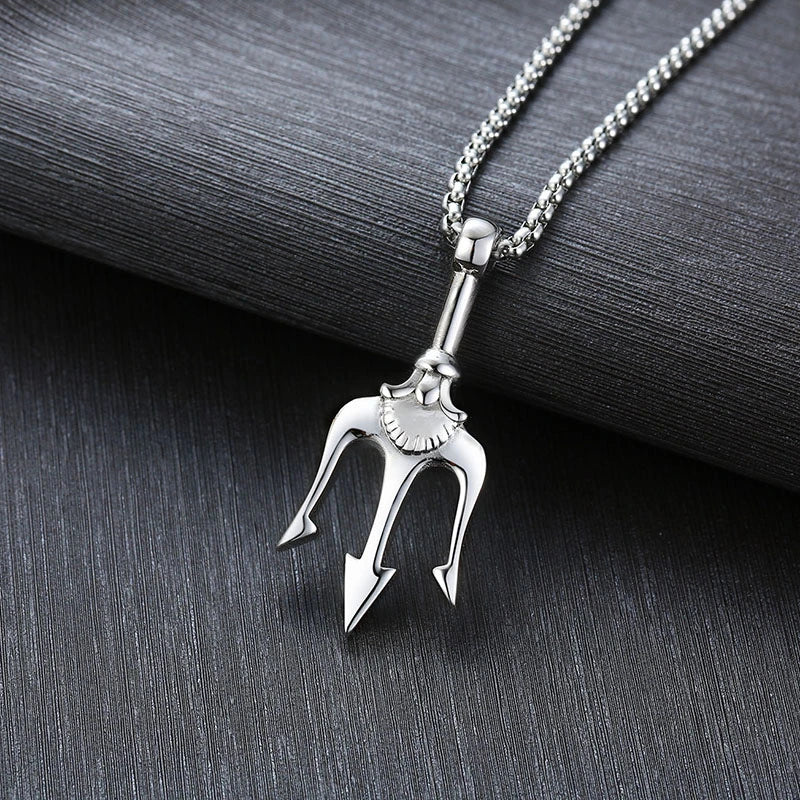 Neptune's Trident Retro Mythical Sea Necklace supplier gallery image 6