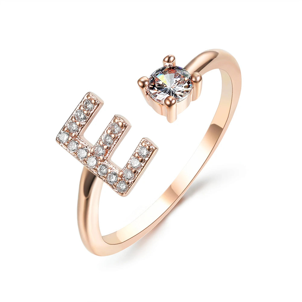 Design Adjustable Initial Letter Elegant Ring supplier gallery image 58