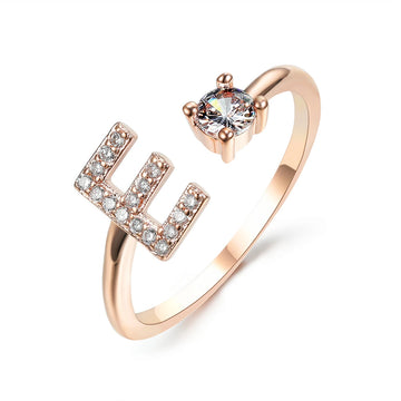 Design Adjustable Initial Letter Elegant Ring supplier gallery image 58
