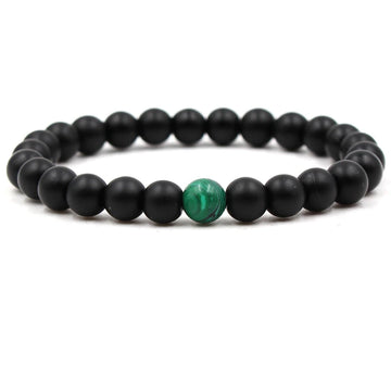 Classic Black Matte Green Malachite Bracelet supplier gallery image 10