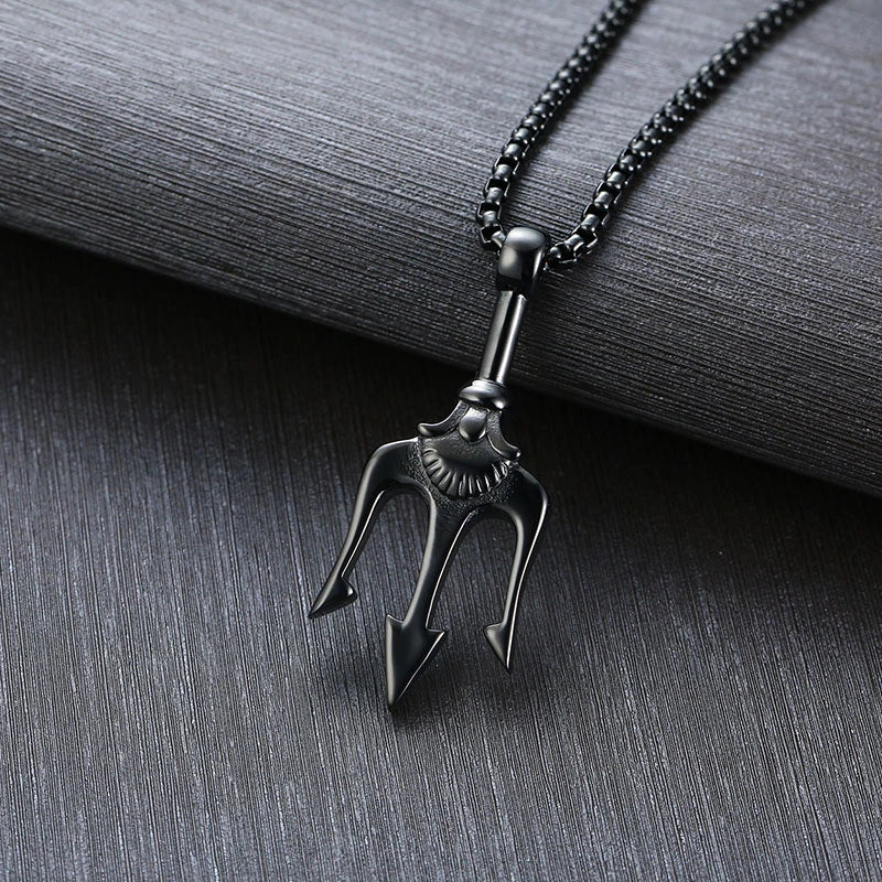 Neptune's Trident Retro Mythical Sea Necklace supplier gallery image 4