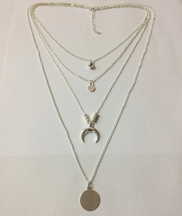 Fashionable Personality Multi Layer Moon Necklace supplier gallery image 4