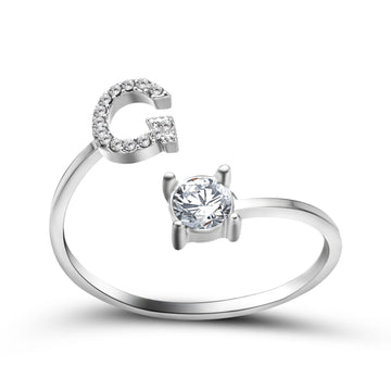 Design Adjustable Initial Letter Elegant Ring supplier gallery image 32