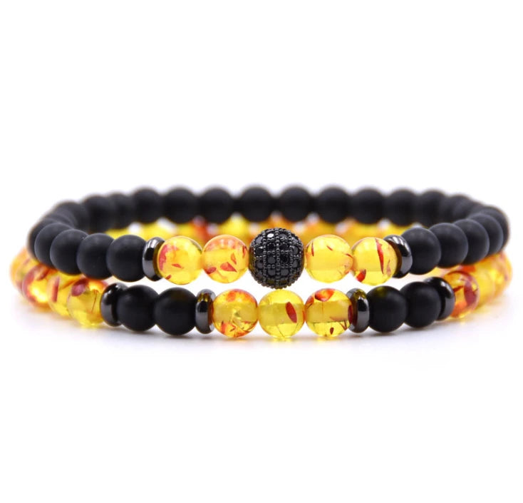 6 mm Natural Stone Bead Bracelet, view 8
