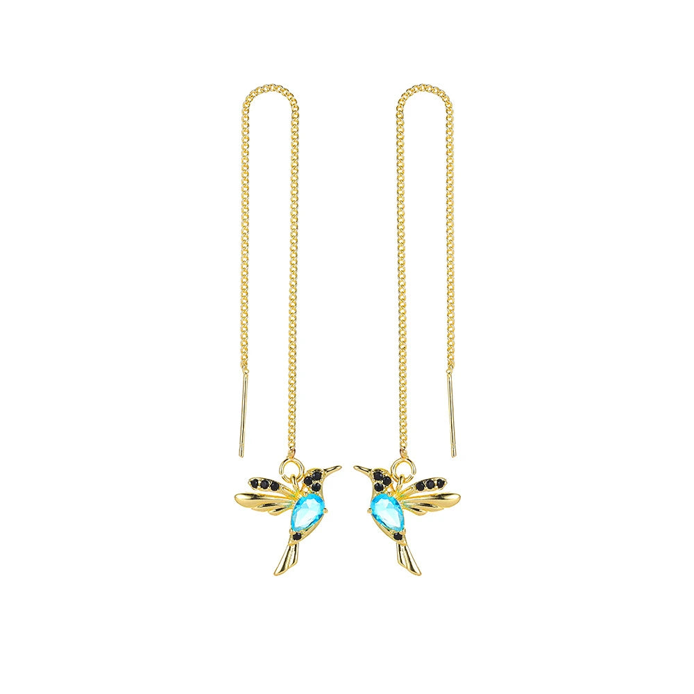 Unique Little Bird Drop Long Earrings supplier gallery image 10