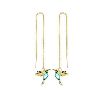 Unique Little Bird Drop Long Earrings supplier gallery image 10