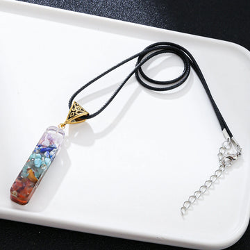 Seven Chakra Crystal Pendant Necklace, view 12