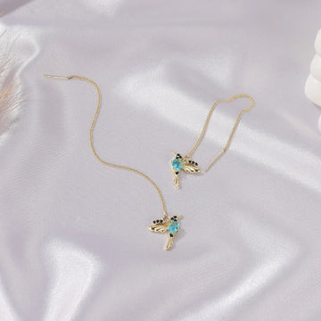 Unique Little Bird Drop Long Earrings supplier gallery image 6