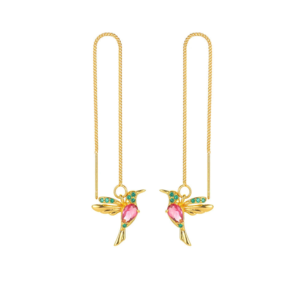 Unique Little Bird Drop Long Earrings supplier gallery image 9