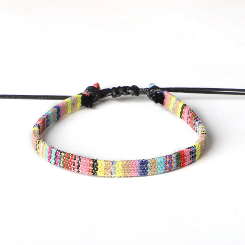 Hand Woven Rainbow Color Anklet Bracelet supplier gallery image 13