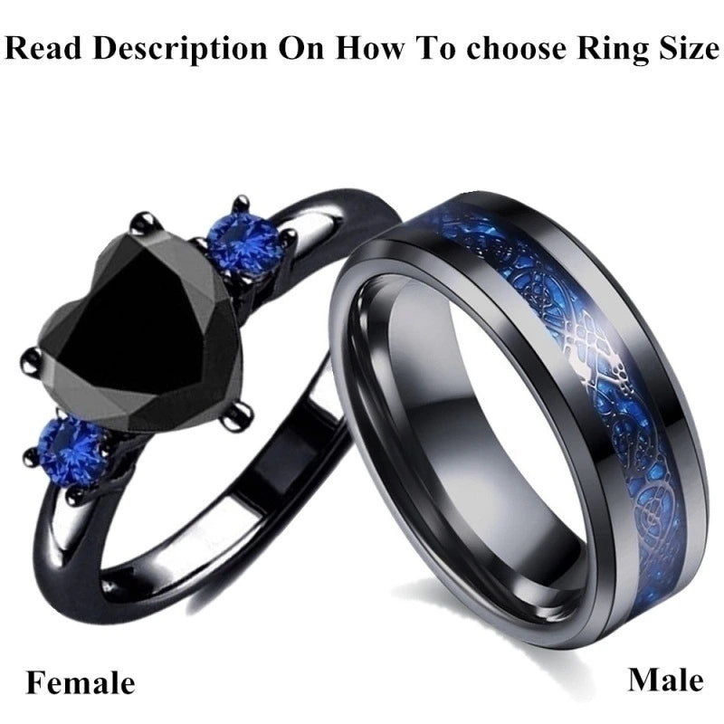 Black Heart Crystal Ring, view 7