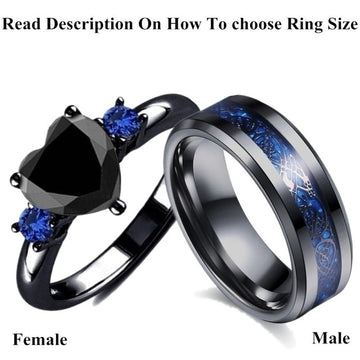 Black Heart Crystal Ring, view 7