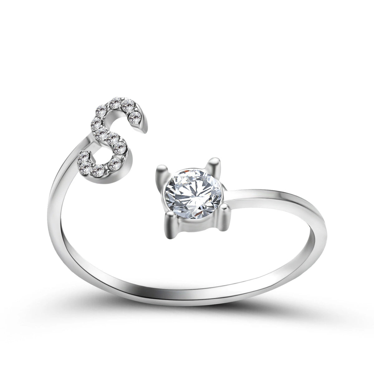 Design Adjustable Initial Letter Elegant Ring supplier gallery image 44