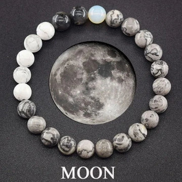 Matte 10 mm Stone Bead Couple Bracelets, view 14