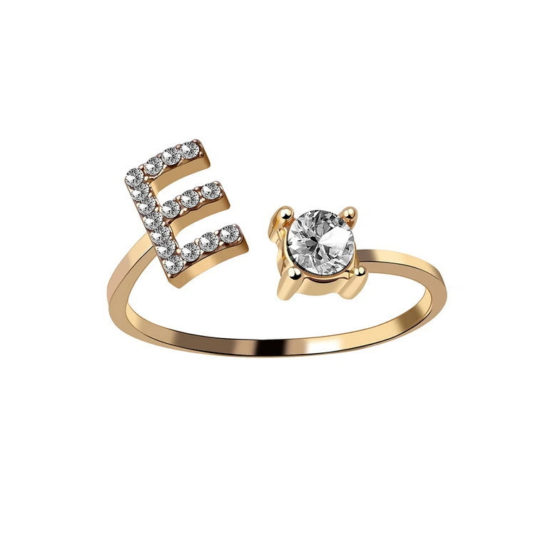 Design Adjustable Initial Letter Elegant Ring supplier gallery image 8