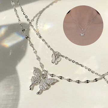 Elegant Color Shiny Butterfly Ladies Necklace supplier gallery image 3
