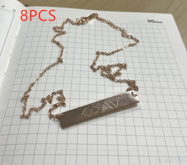 Horizontal Bar Pendant Necklace, view 11