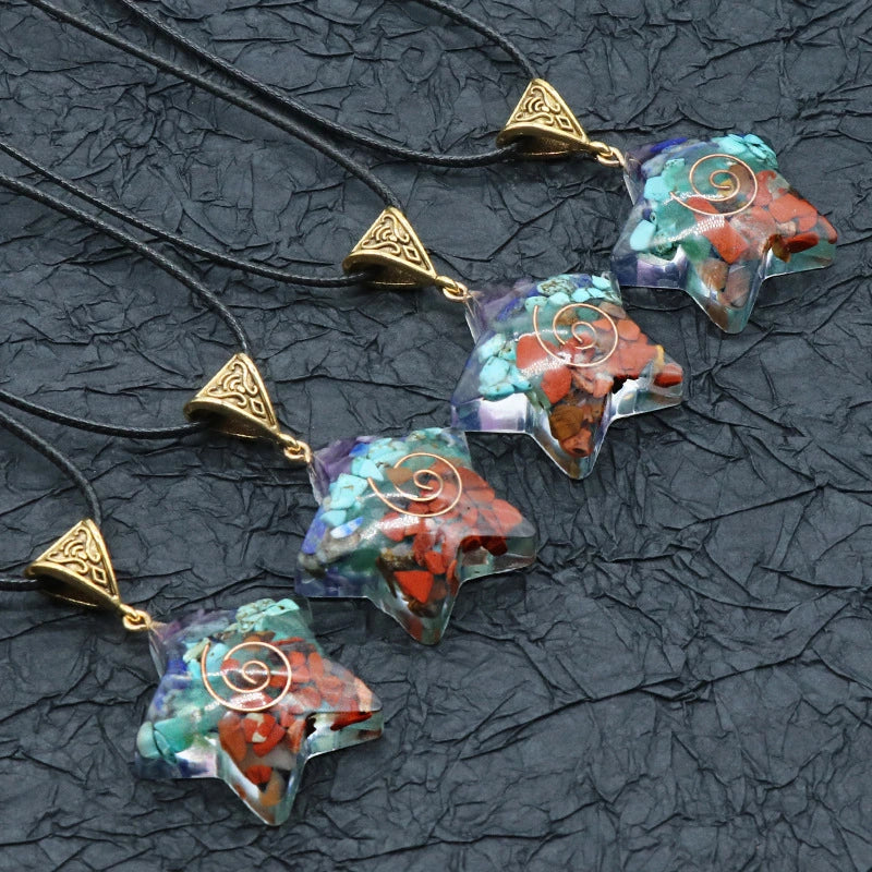 Seven Chakra Crystal Pendant Necklace, view 42