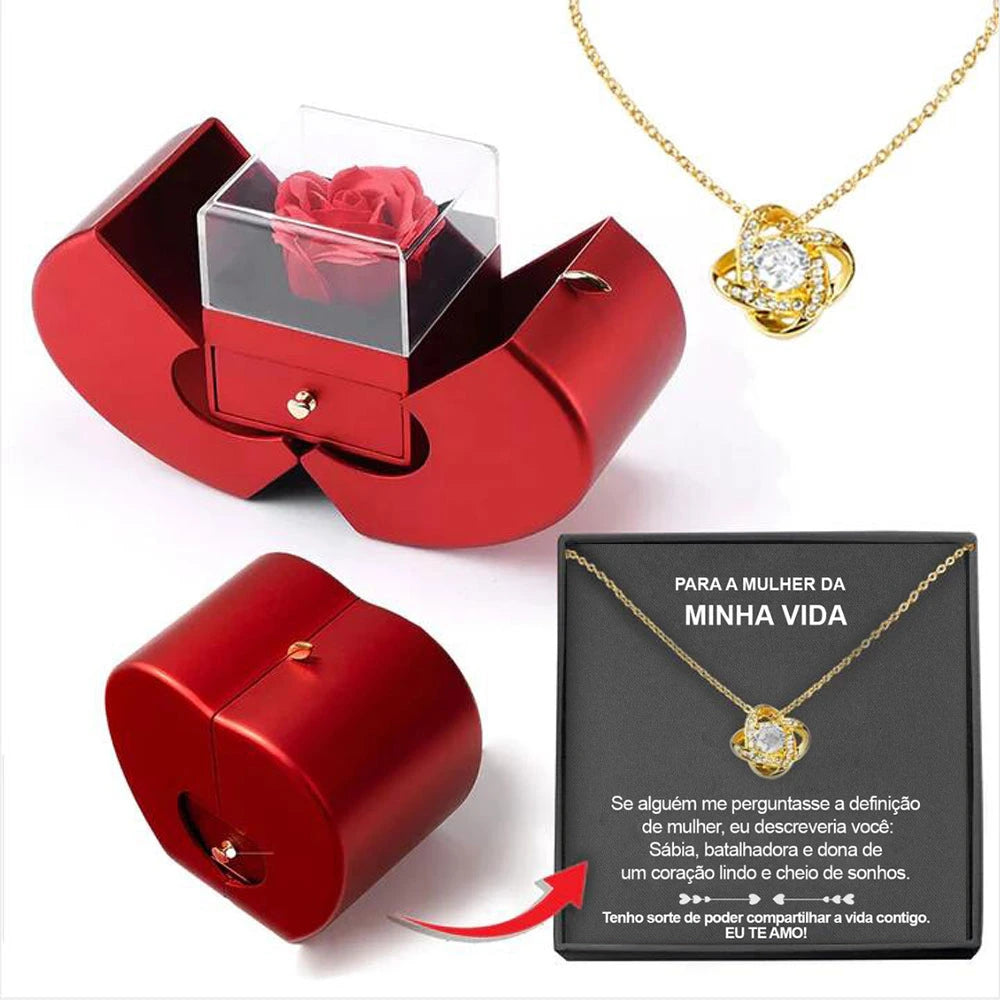 Eternal Rose Gift Box with Love Necklace, view 37