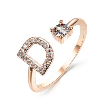 Design Adjustable Initial Letter Elegant Ring supplier gallery image 70