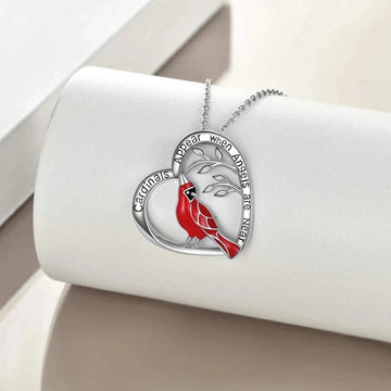 Creative Heart Shaped Cardinal Exquisite Necklace supplier gallery image 5