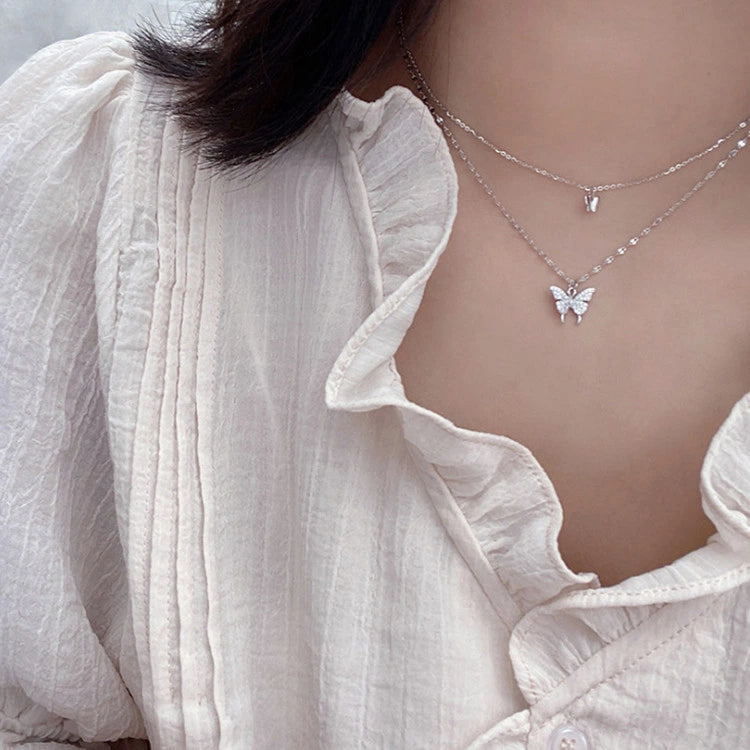 Elegant Color Shiny Butterfly Ladies Necklace supplier gallery image 10