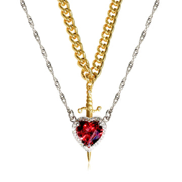 Gothic One Arrow Through Heart Necklace supplier gallery image 12