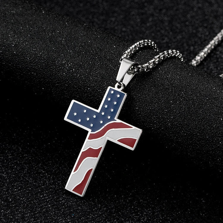 Flag Cross Pendant Necklace supplier gallery image 9